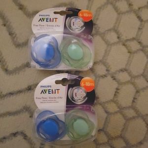 Avent free flow pacifiers 6-18 months
